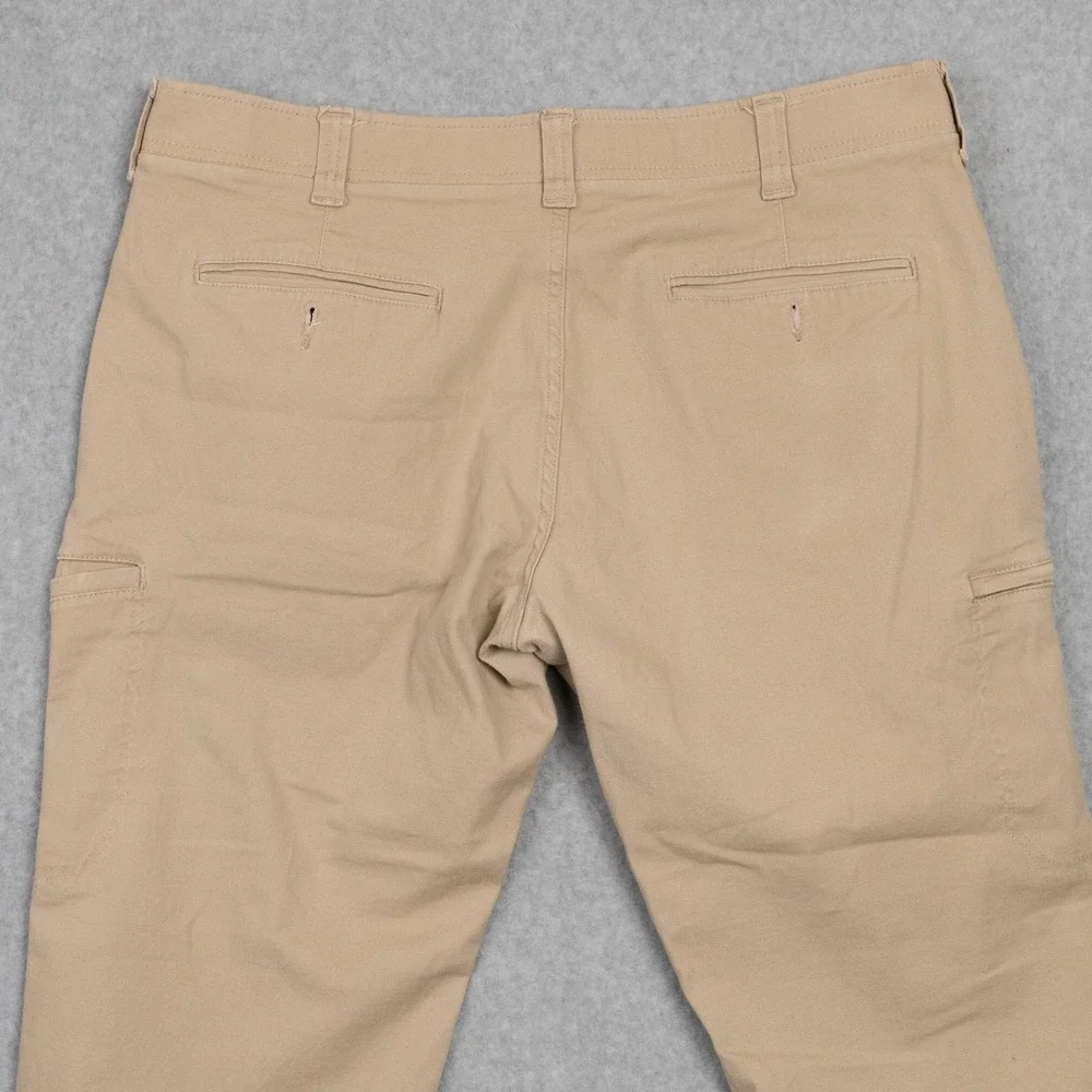 Lee Men's Extreme Comfort Straight Fit Cargo Pants Khaki Tan Size 38x30 Stretch - Picture 5 of 6